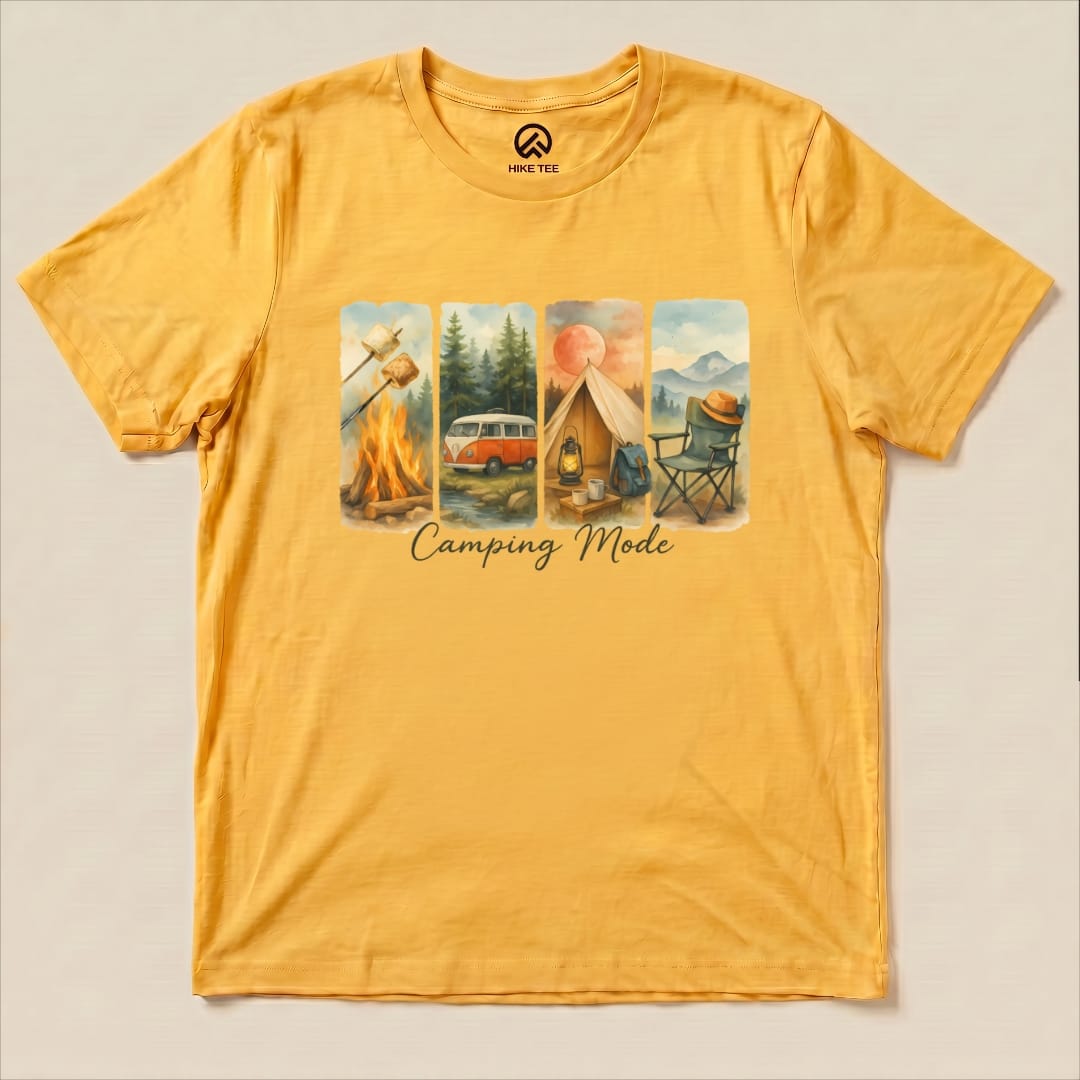 Camping Mode Shirt Hike Tee T-Shirt Gold / S
