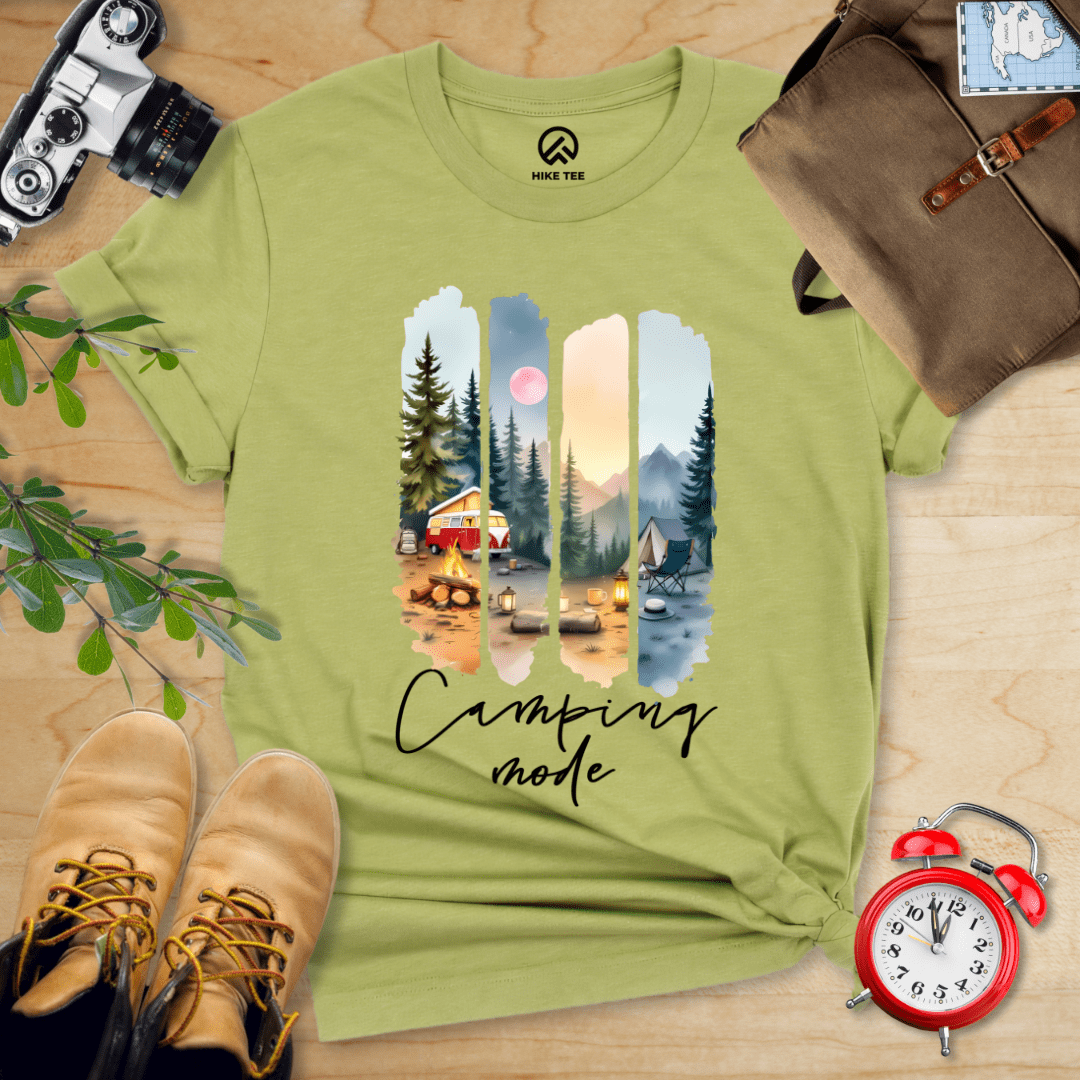 Hike Tee T-Shirt Heather Green / S Camping mode Shirt