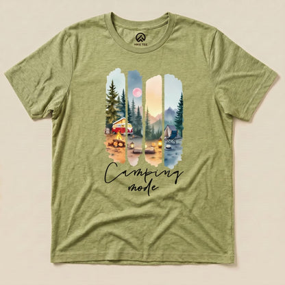 Hike Tee T-Shirt Heather Green / S Camping mode Shirt