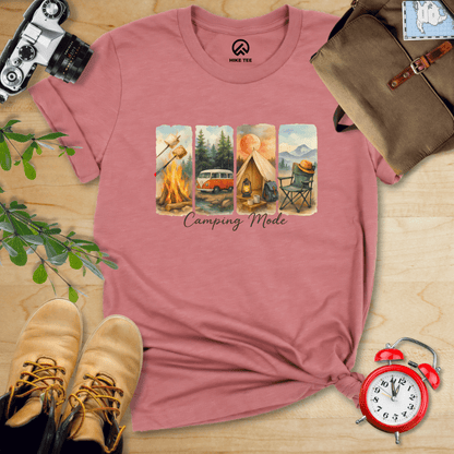 Hike Tee T-Shirt Heather Mauve / S Camping Mode Shirt