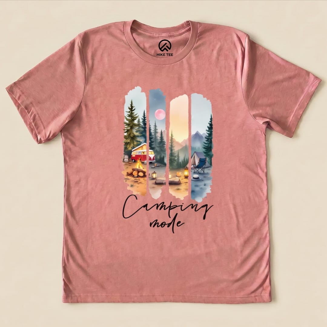 Hike Tee T-Shirt Heather Mauve / S Camping mode Shirt