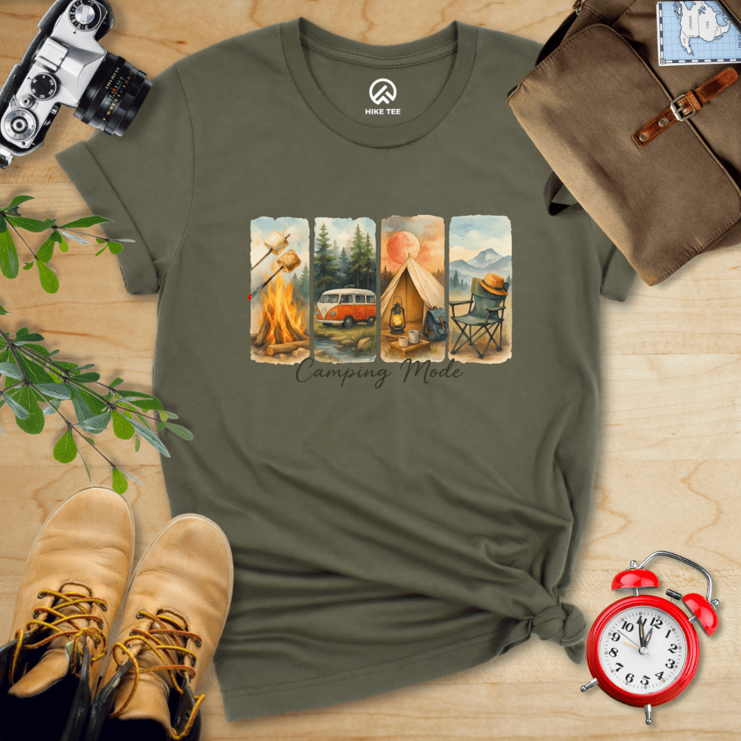 Hike Tee T-Shirt Military Green / S Camping Mode Shirt