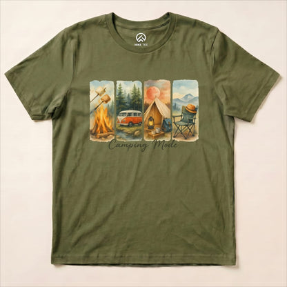 Camping Mode Shirt Hike Tee T-Shirt Military Green / S