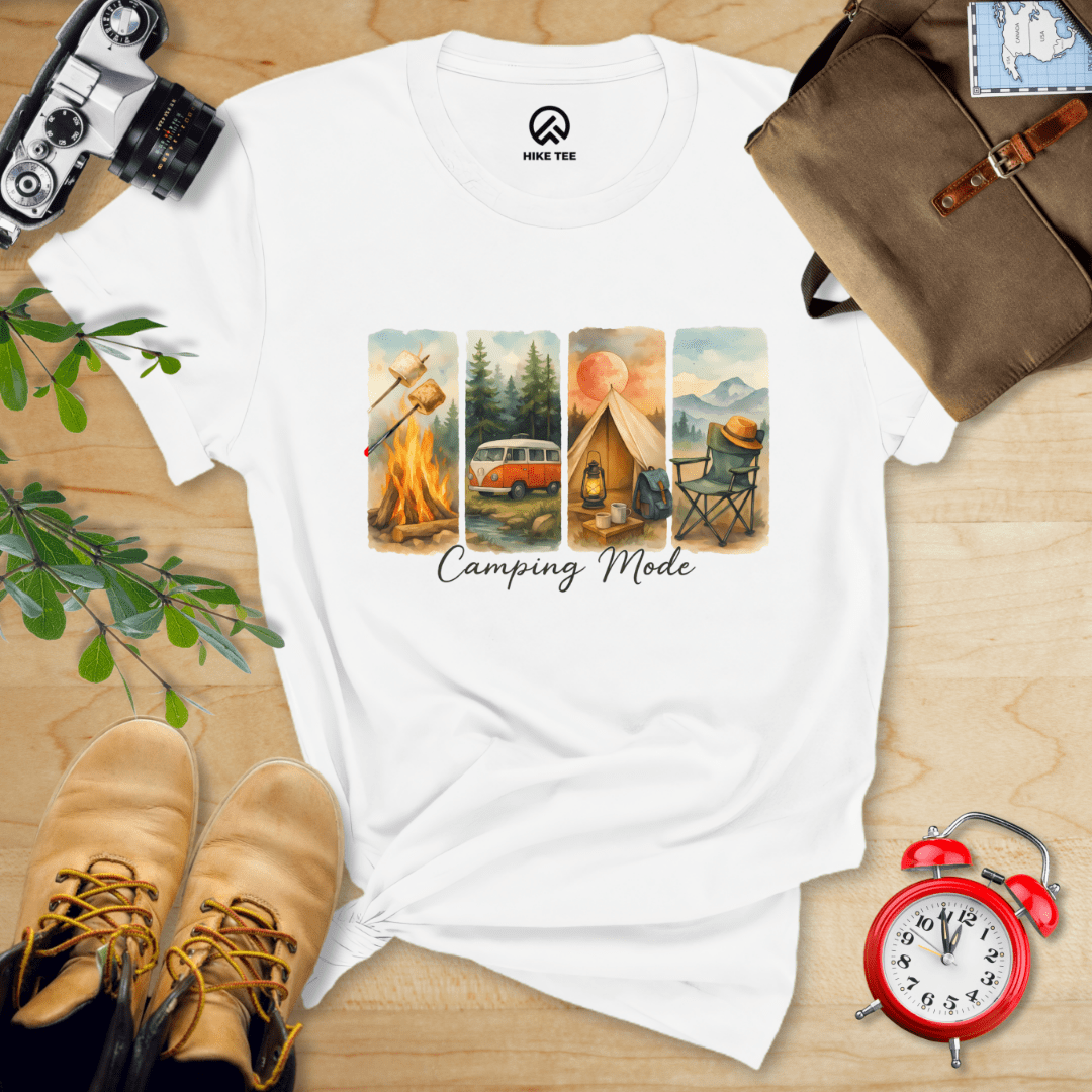 Hike Tee T-Shirt White / S Camping Mode Shirt