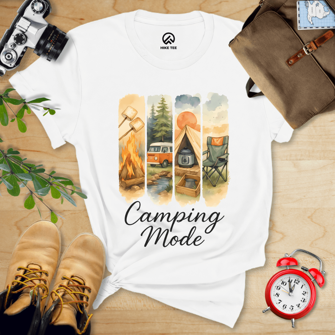 Hike Tee T-Shirt White / S Camping Mode Shirt