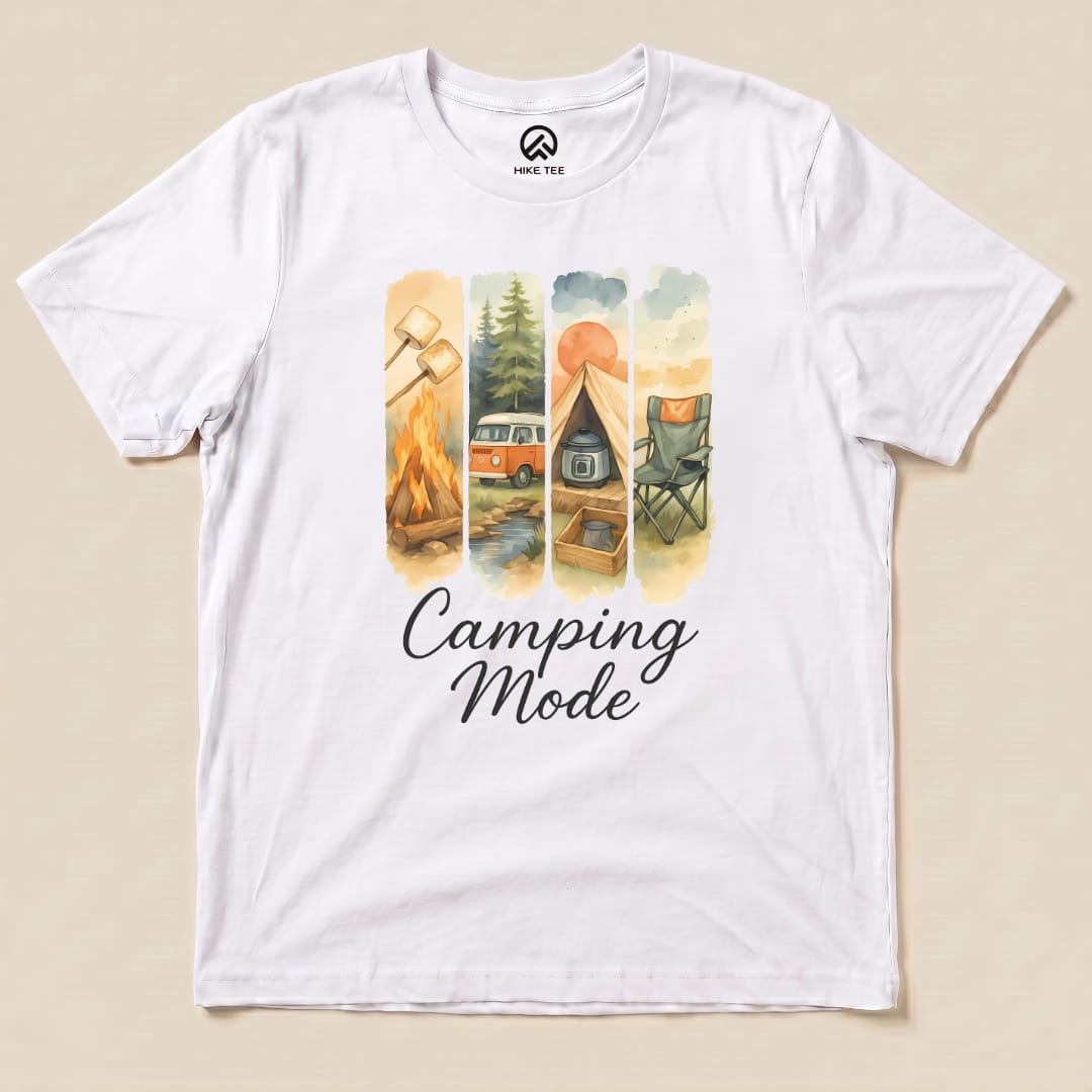 Hike Tee T-Shirt White / S Camping Mode Shirt