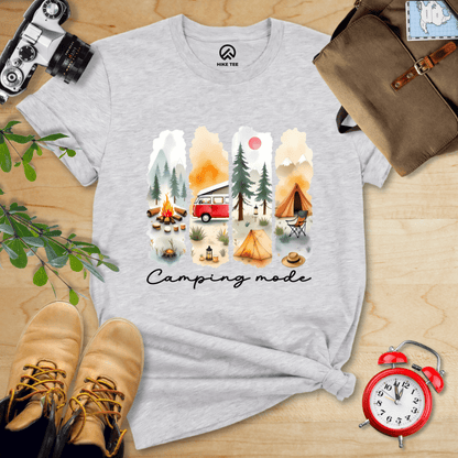 Hike Tee T-Shirt Athletic Heather / S Camping mode Watercolor Shirt