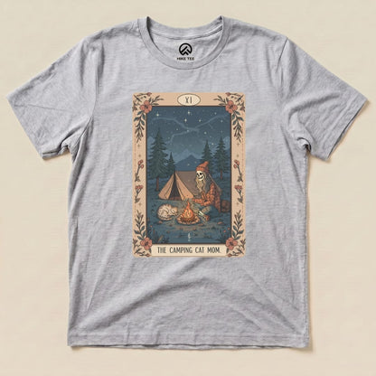 Hike Tee T-Shirt Athletic Heather / S Camping Mom Tarrot Card Shirt