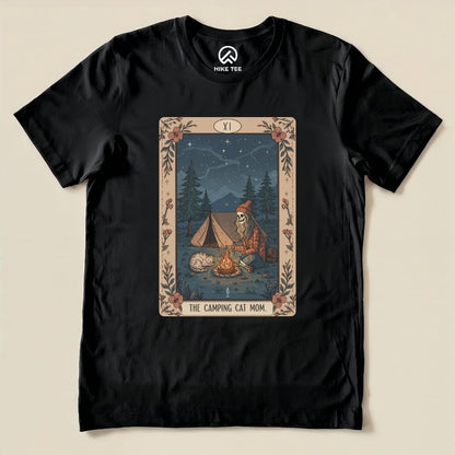 Hike Tee T-Shirt Black / S Camping Mom Tarrot Card Shirt