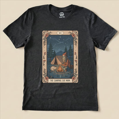 Hike Tee T-Shirt Dark Grey Heather / S Camping Mom Tarrot Card Shirt