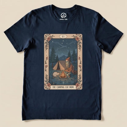 Hike Tee T-Shirt Navy / S Camping Mom Tarrot Card Shirt
