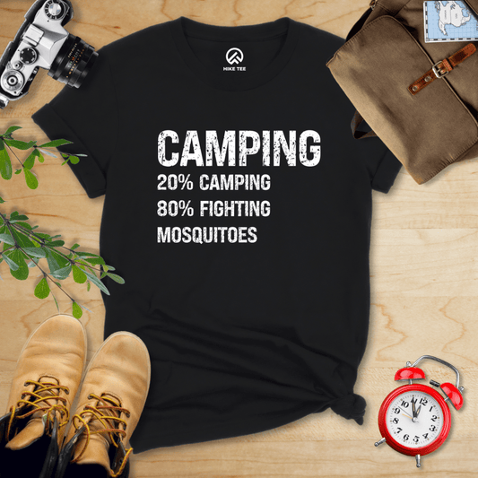 Hike Tee T-Shirt Black / S Camping Mosquitoes Shirt