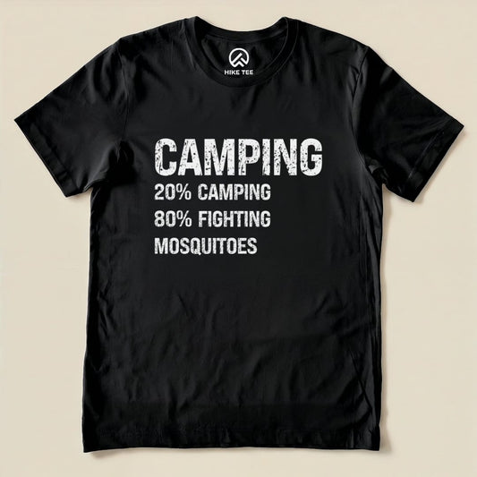 Camping Mosquitoes Shirt Hike Tee T-Shirt Black / S