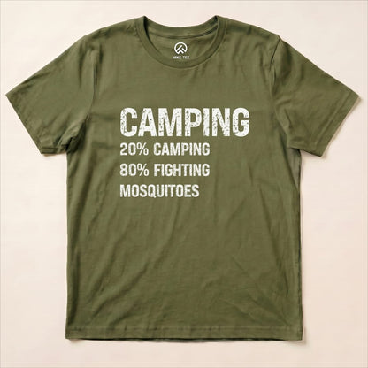 Camping Mosquitoes Shirt Hike Tee T-Shirt Military Green / S