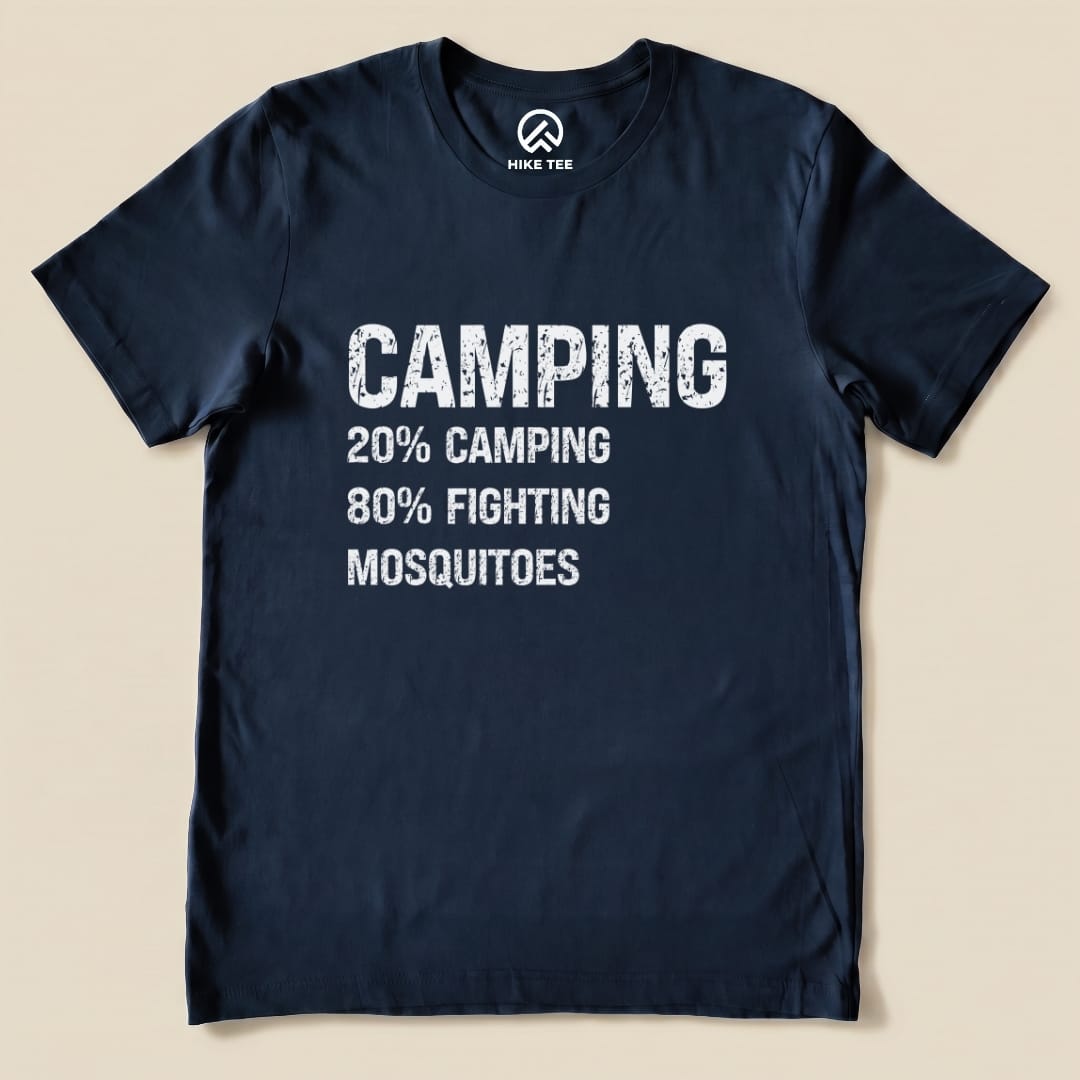 Camping Mosquitoes Shirt Hike Tee T-Shirt Navy / S