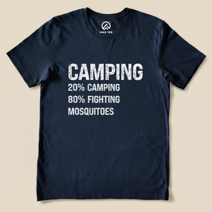 Camping Mosquitoes Shirt Hike Tee T-Shirt Navy / S