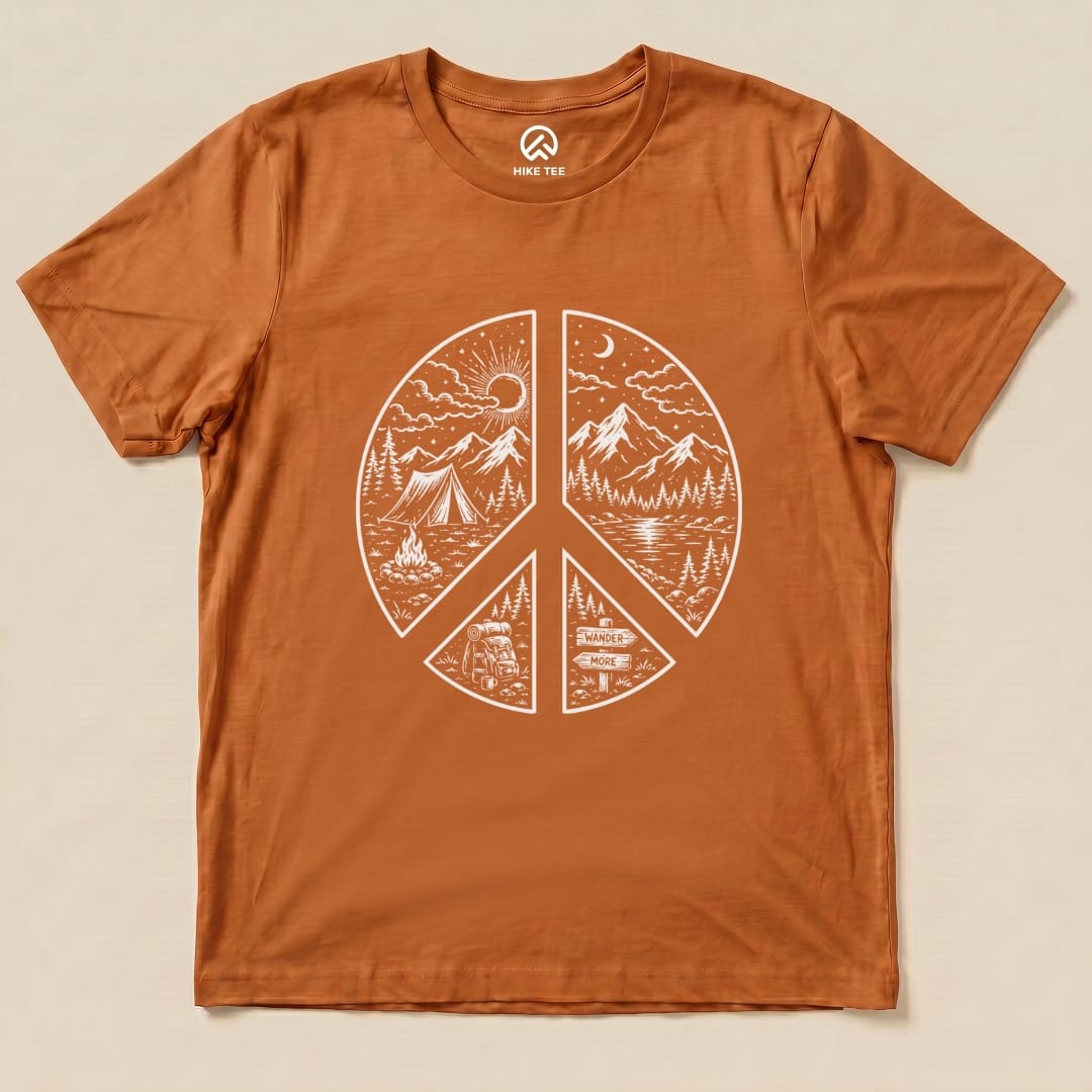 Camping Peace Shirt Hike Tee T-Shirt Autumn / S