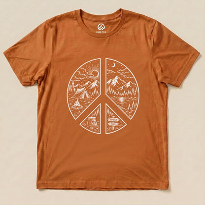Camping Peace Shirt Hike Tee T-Shirt Autumn / S