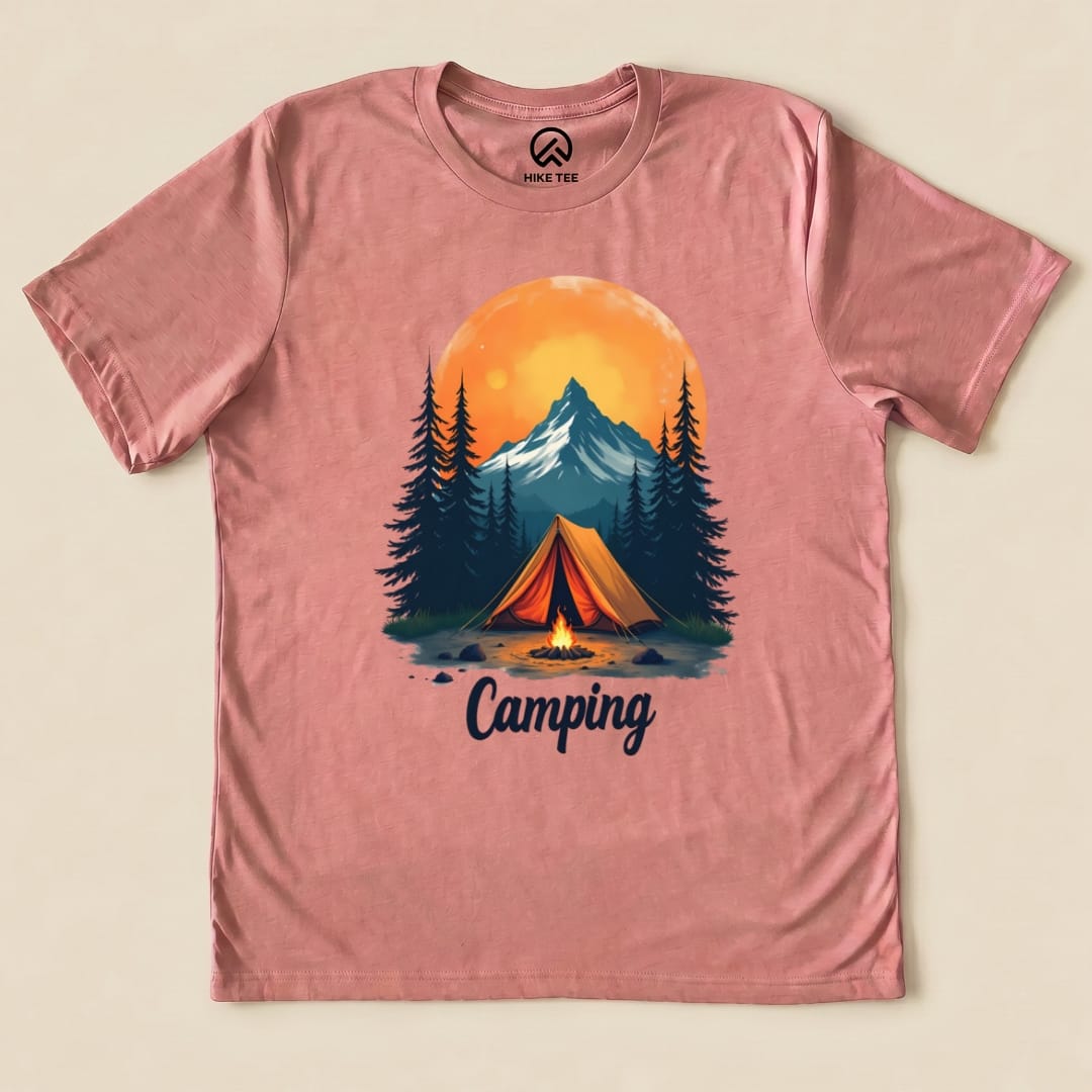 Camping Scenery Shirt Hike Tee T-Shirt Heather Mauve / S