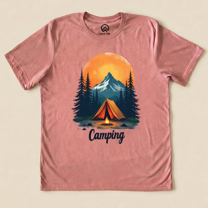 Camping Scenery Shirt Hike Tee T-Shirt Heather Mauve / S