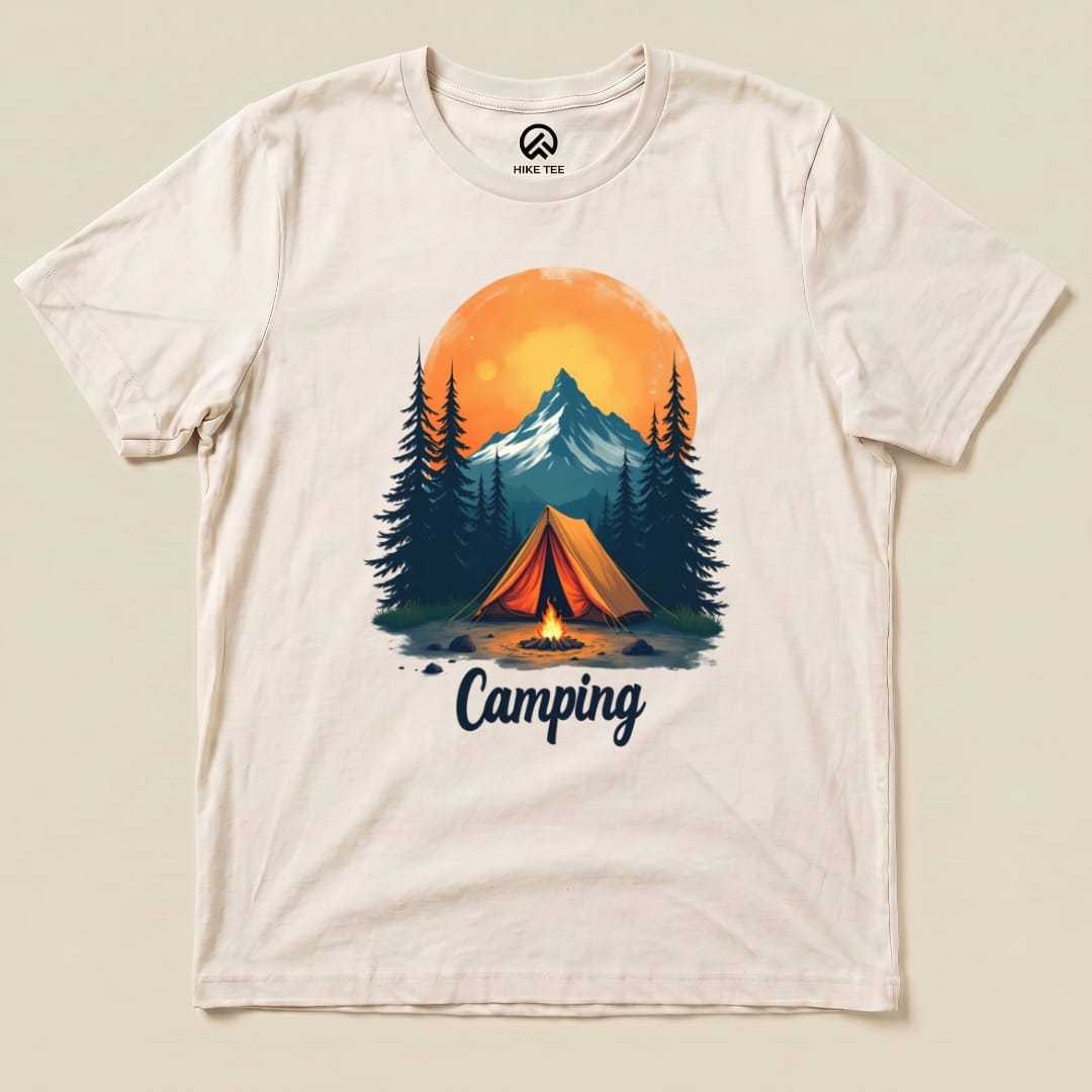 Camping Scenery Shirt Hike Tee T-Shirt Natural / S