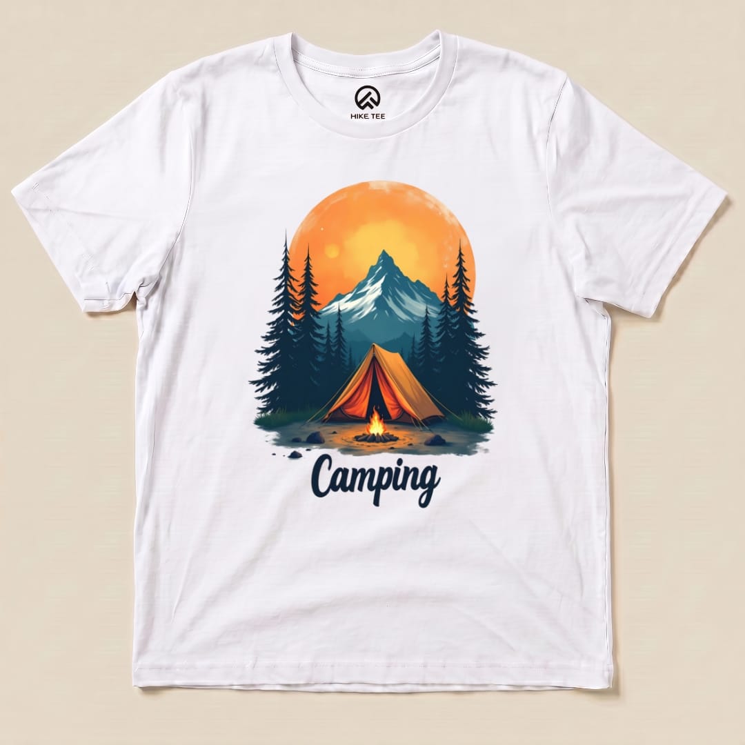 Camping Scenery Shirt Hike Tee T-Shirt White / S