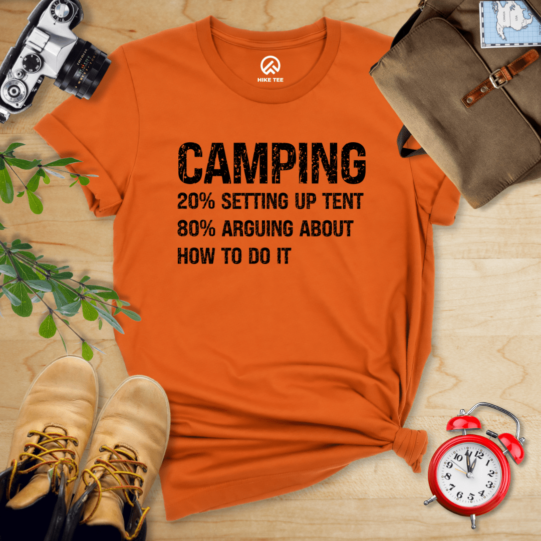 Hike Tee T-Shirt Autumn / S Camping Setting Up Tent Shirt