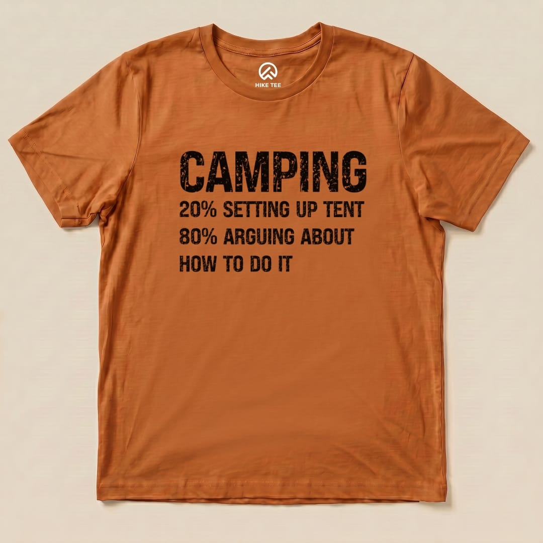 Camping Setting Up Tent Shirt Hike Tee T-Shirt Autumn / S
