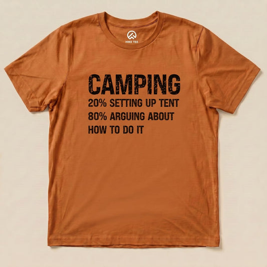 Camping Setting Up Tent Shirt Hike Tee T-Shirt Autumn / S
