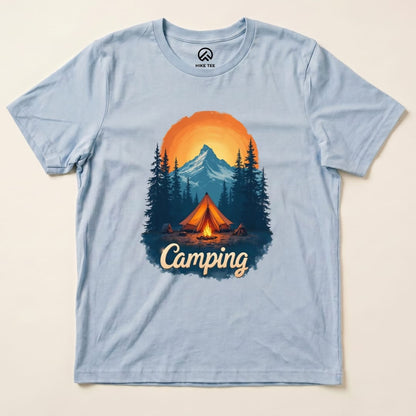 Camping Shirt Hike Tee T-Shirt Baby Blue / S