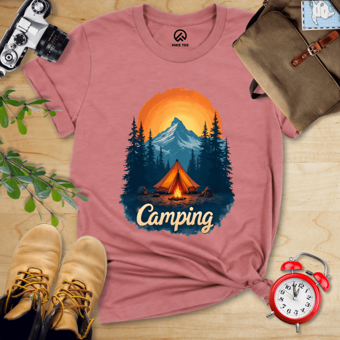 Hike Tee T-Shirt Heather Mauve / S Camping Shirt
