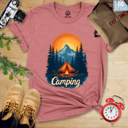 Hike Tee T-Shirt Heather Mauve / S Camping Shirt