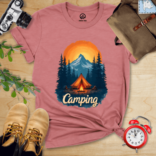Hike Tee T-Shirt Heather Mauve / S Camping Shirt