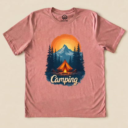 Camping Shirt Hike Tee T-Shirt Heather Mauve / S