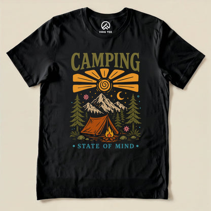 Camping Summer Shirt Hike Tee T-Shirt Black / S