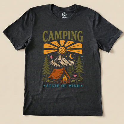 Camping Summer Shirt Hike Tee T-Shirt Dark Grey Heather / S