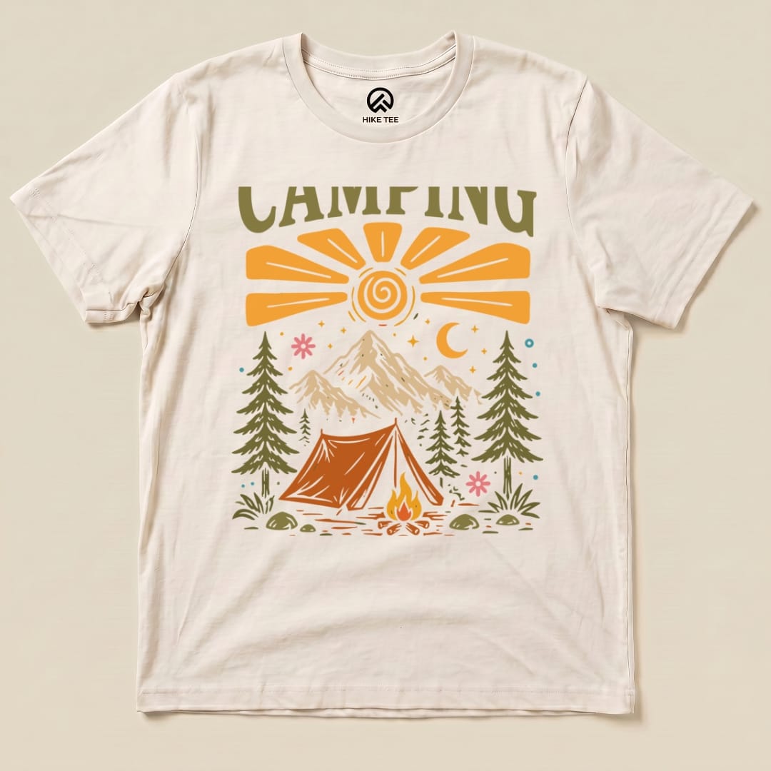 Camping Summer Shirt Hike Tee T-Shirt Natural / S