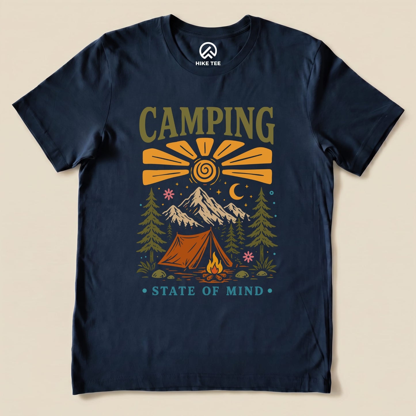 Camping Summer Shirt Hike Tee T-Shirt Navy / S