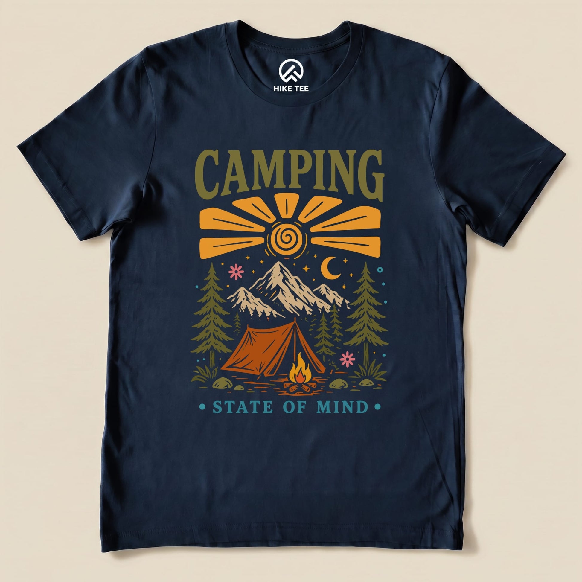 Camping Summer Shirt Hike Tee T-Shirt Navy / S