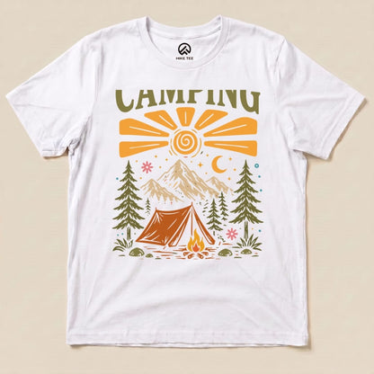 Camping Summer Shirt Hike Tee T-Shirt White / S