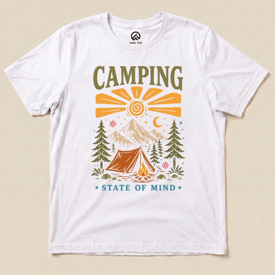 Camping Summer Shirt Hike Tee T-Shirt White / S