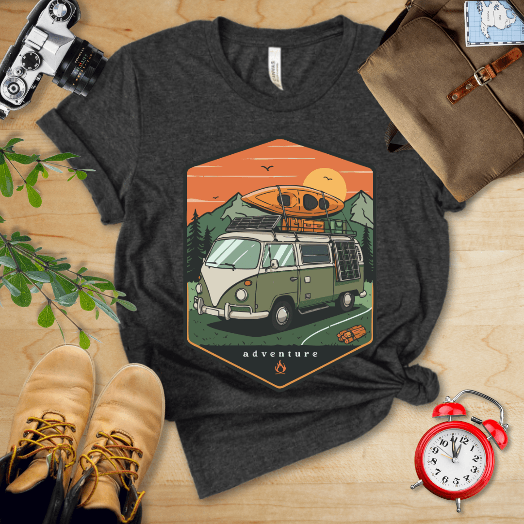 Hike Tee T-Shirt Dark Grey Heather / S Camping Van Adventure Shirt