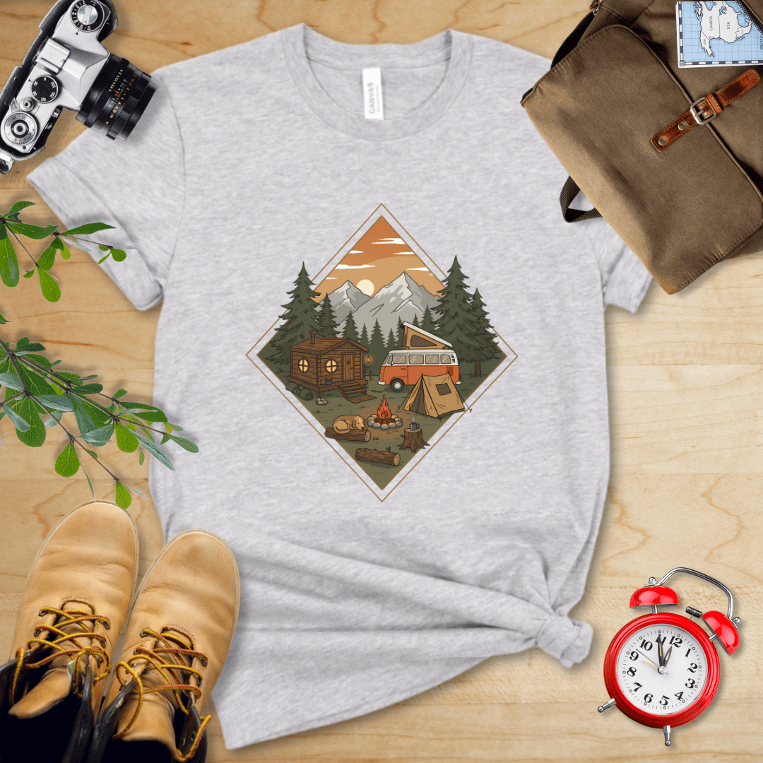 Hike Tee T-Shirt Athletic Heather / S Camping Vibes Shirt