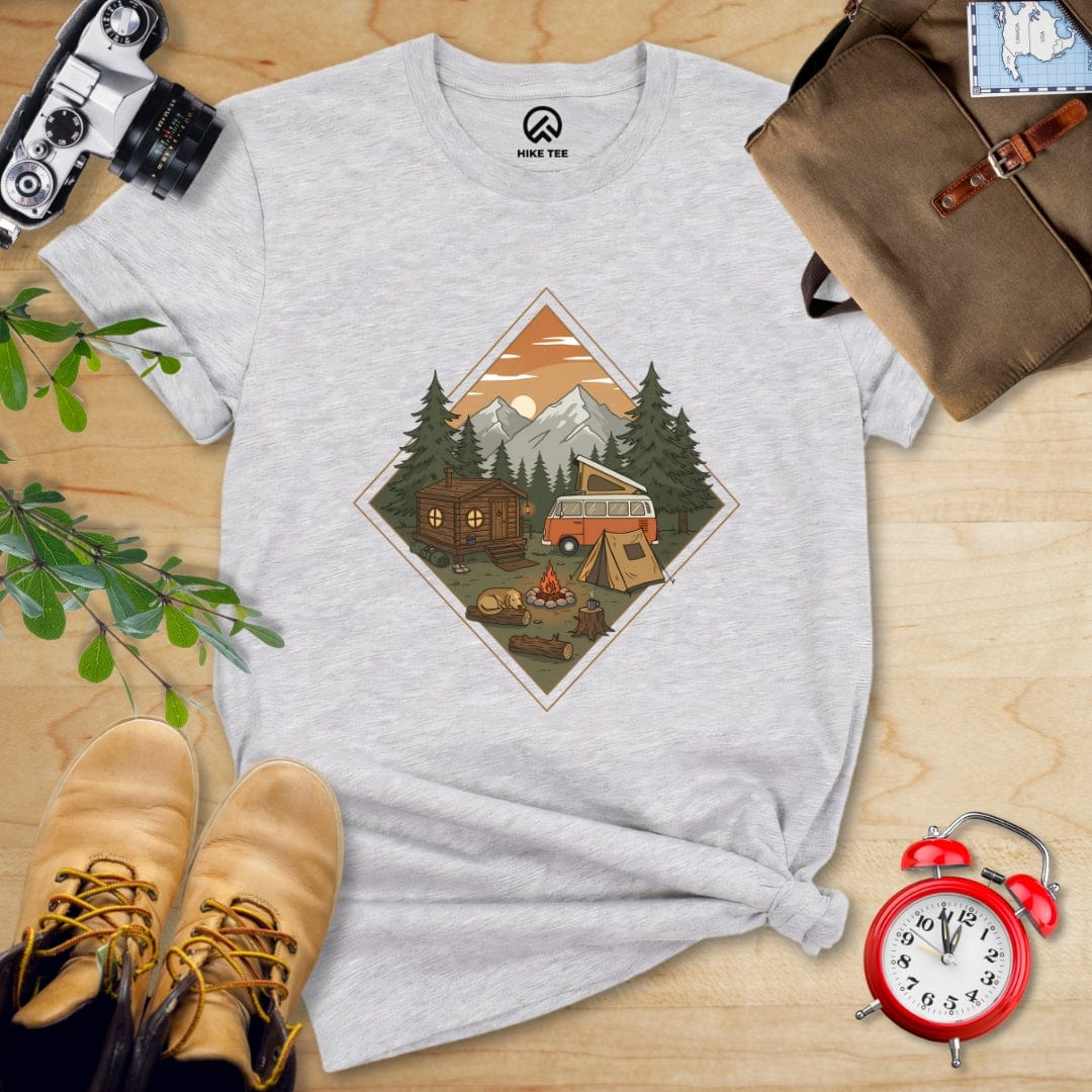 Hike Tee T-Shirt Athletic Heather / S Camping Vibes Shirt