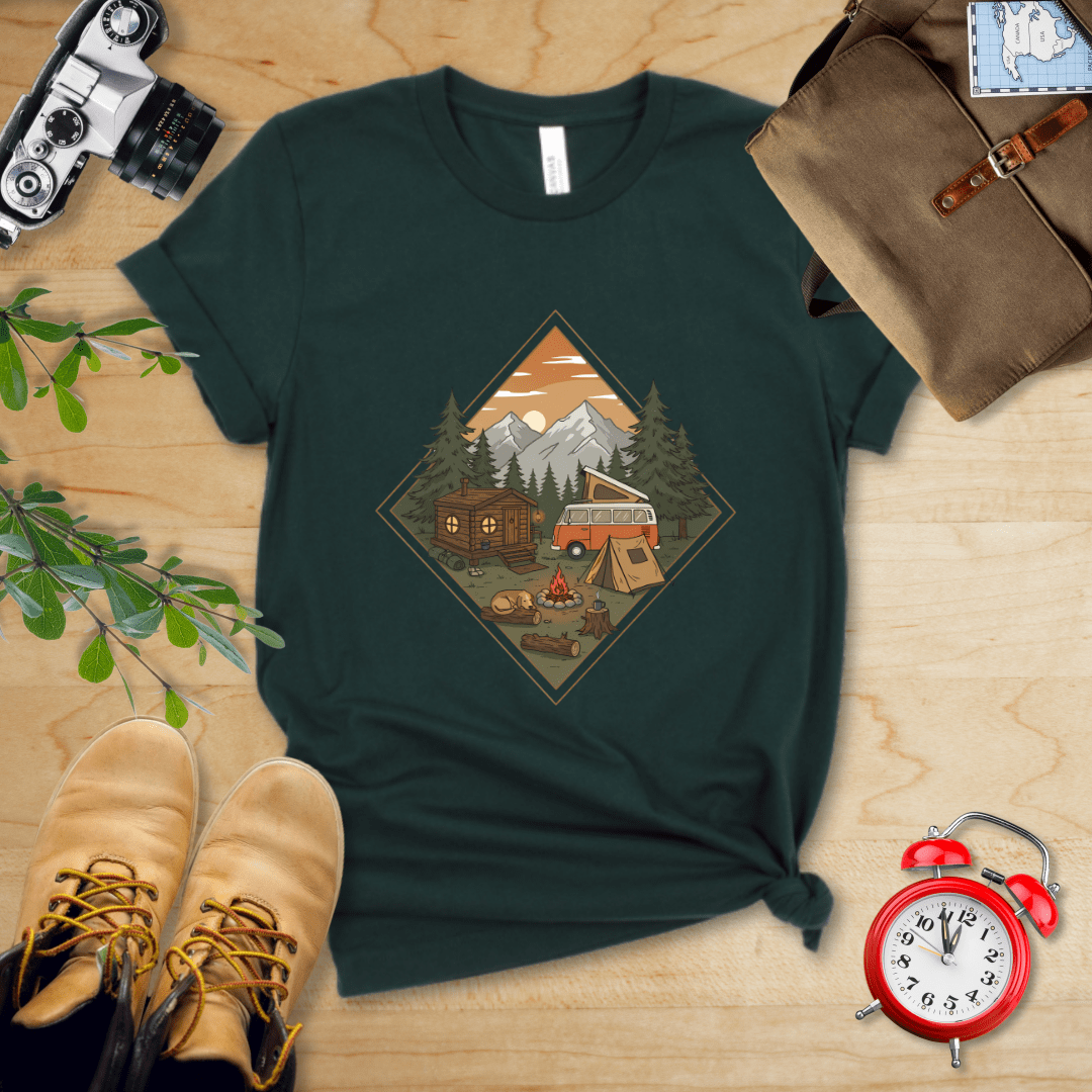 Hike Tee T-Shirt Forest / S Camping Vibes Shirt