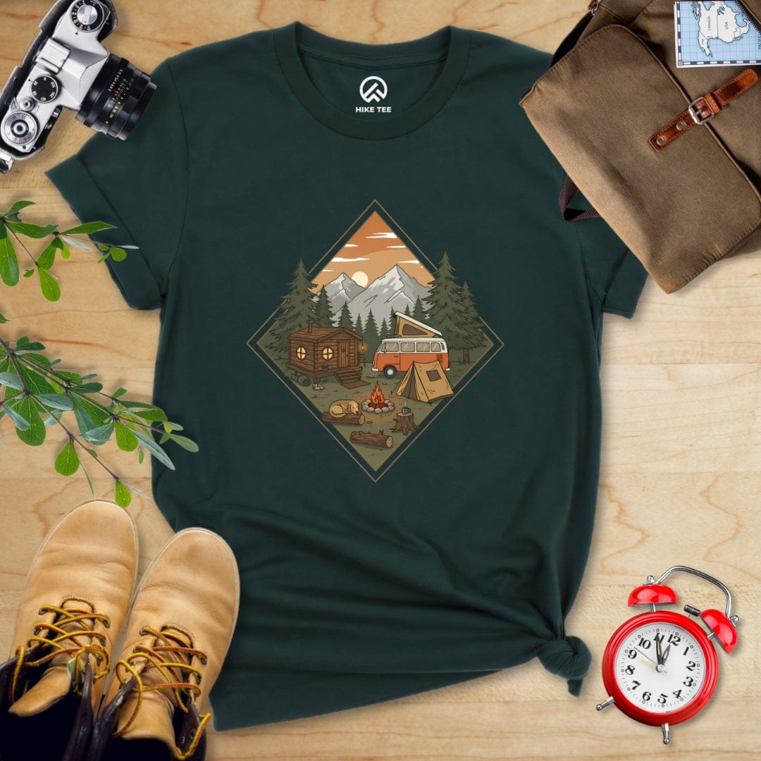 Hike Tee T-Shirt Forest / S Camping Vibes Shirt