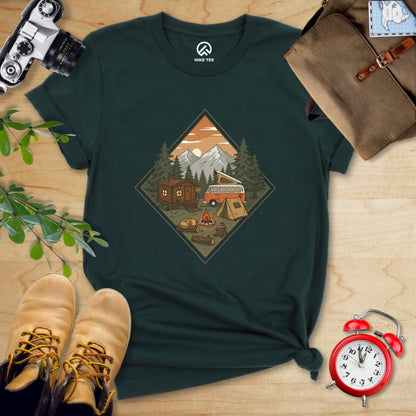 Hike Tee T-Shirt Forest / S Camping Vibes Shirt