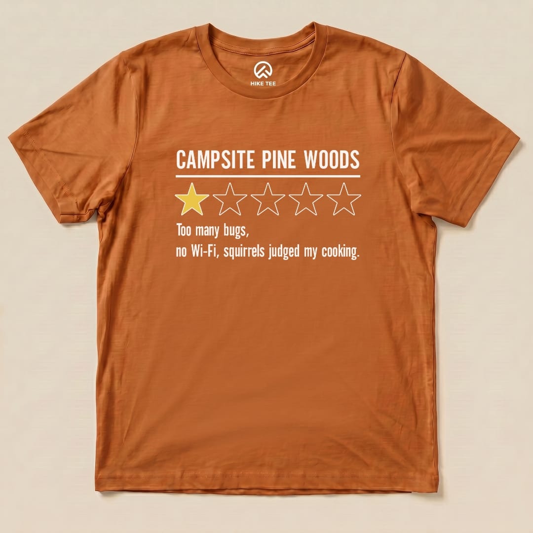 Campsite Pine Woods Review Shirt Hike Tee T-Shirt Autumn / S
