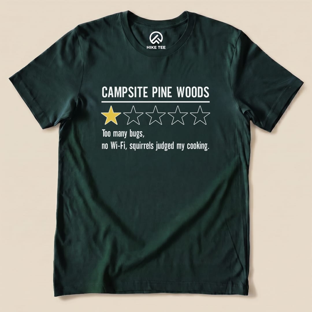 Campsite Pine Woods Review Shirt Hike Tee T-Shirt Forest / S