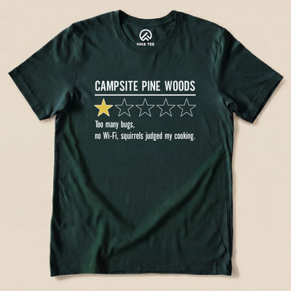 Campsite Pine Woods Review Shirt Hike Tee T-Shirt Forest / S